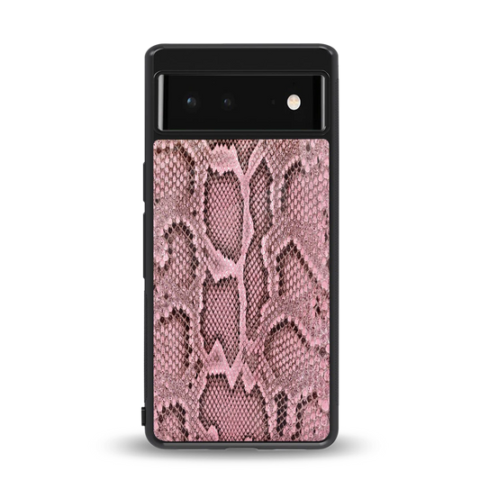 Blush Snake back phone cover | glass case for google pixel 6