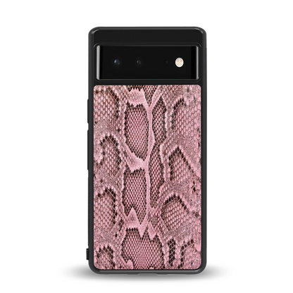 Blush Snake back phone cover | glass case for google pixel 6a