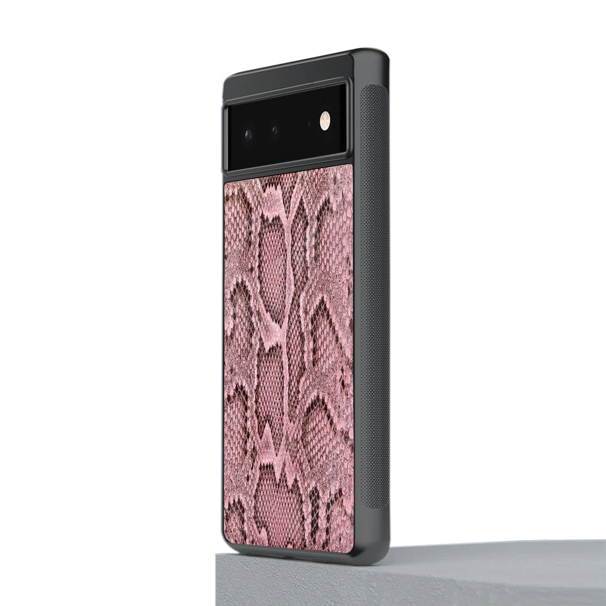 Blush Snake stylish phone case for google pixel 6a | glossy glass and slim fit