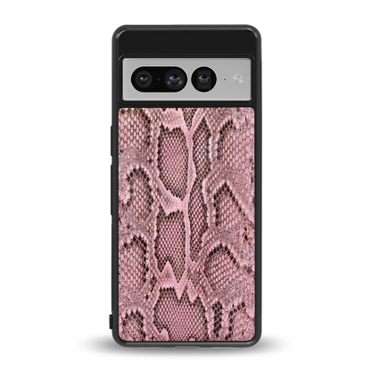 Blush Snake back phone cover | glass case for google pixel 7 pro