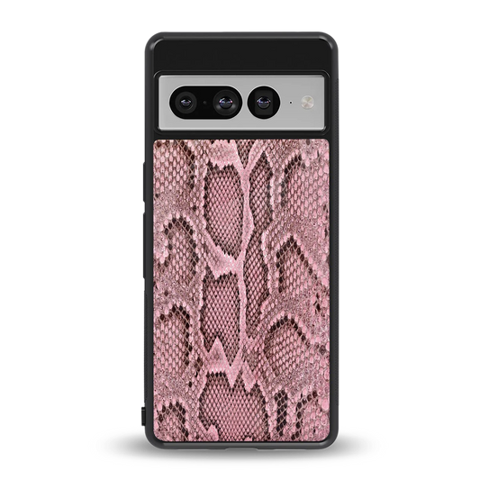 Blush Snake back phone cover | glass case for google pixel 7 pro