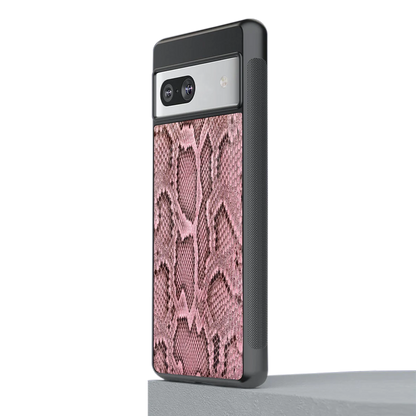 Blush Snake stylish phone case for google pixel 7a | glossy glass and slim fit