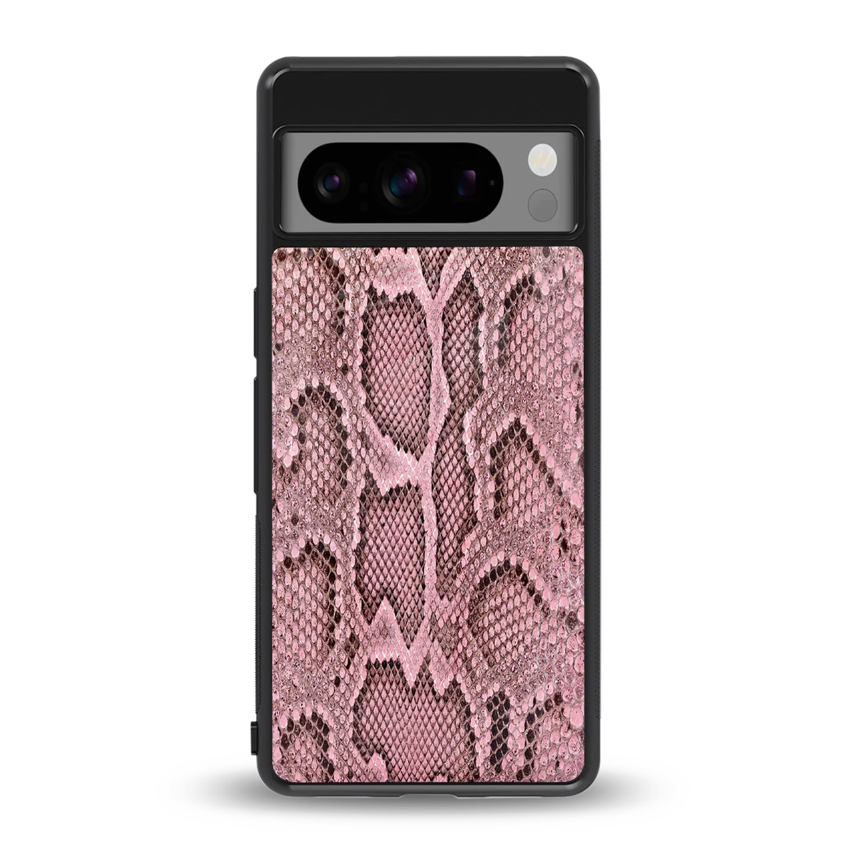 Blush Snake back phone cover | glass case for google pixel 8 pro