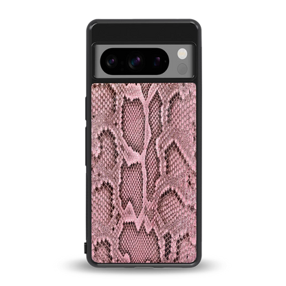 Blush Snake back phone cover | glass case for google pixel 8 pro