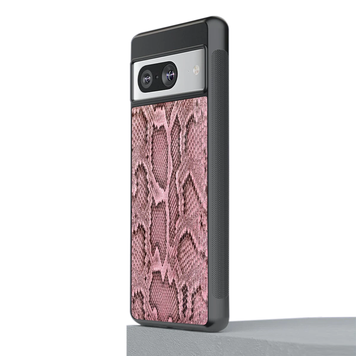 Blush Snake stylish phone case for google pixel 8 | glossy glass and slim fit