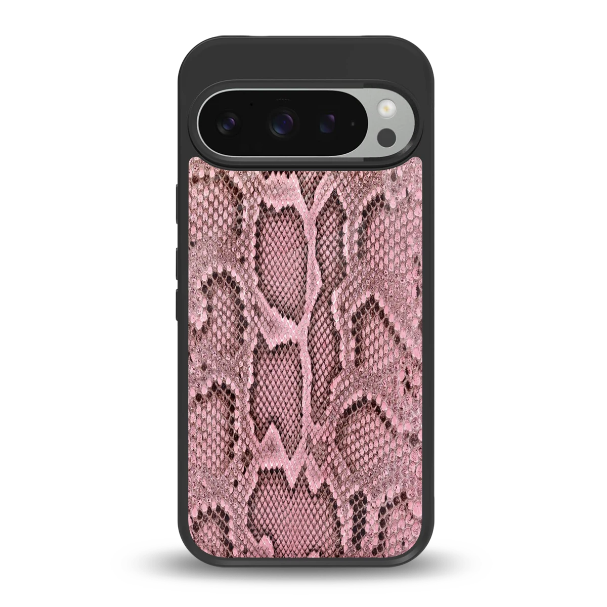 Blush Snake back phone cover | glass case for google pixel 9 pro