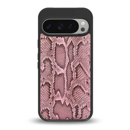 Blush Snake back phone cover | glass case for google pixel 9 pro xl