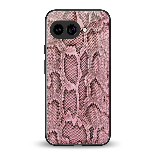 Blush Snake back phone cover | glass case for google pixel 10a