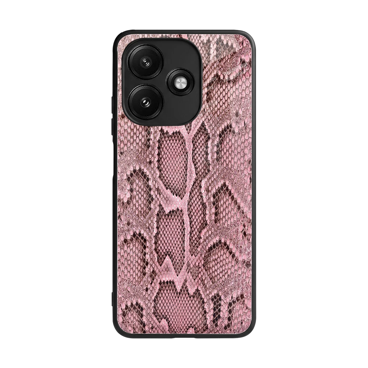 Blush Snake back phone cover | glass case for redmi 12 5g