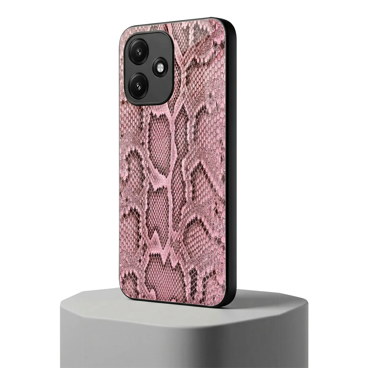 Blush Snake redmi 12 5g mobile cover | shockproof glass phone case