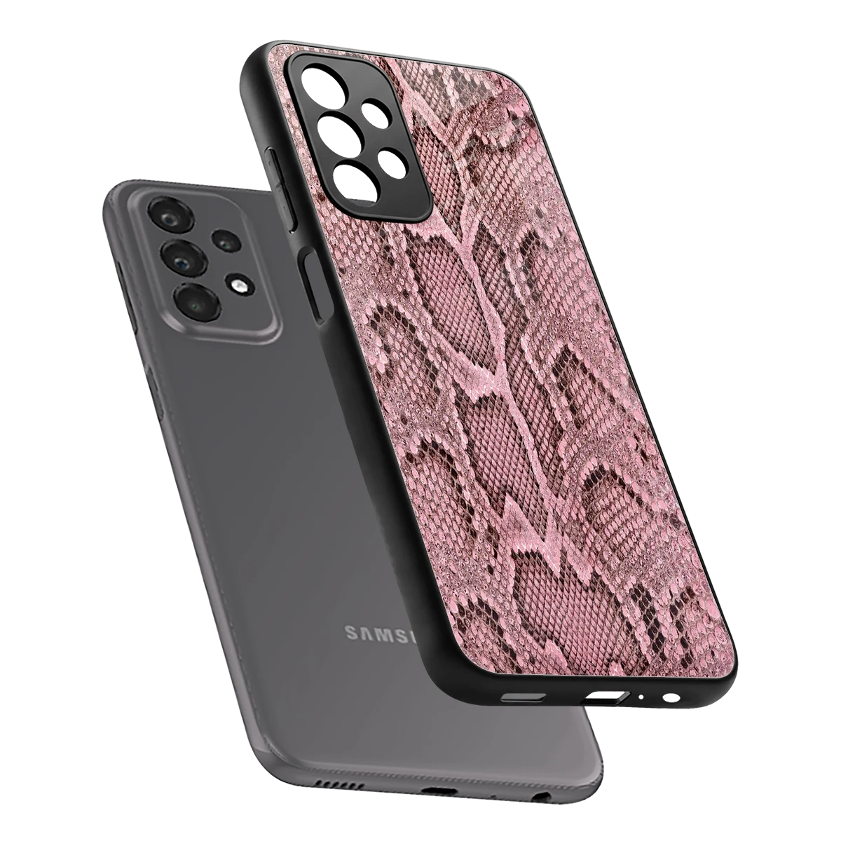 Blush Snake sleek samsung galaxy a23 cover with tempered glass back and TPU edges