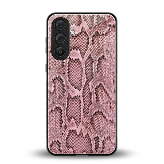 Blush Snake back phone cover | glass case for samsung galaxy m36 5g