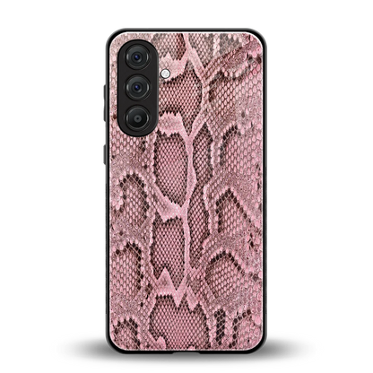 Blush Snake back phone cover | glass case for samsung galaxy a37 5g