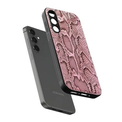 Blush Snake sleek samsung galaxy m35 5g cover with tempered glass back and TPU edges