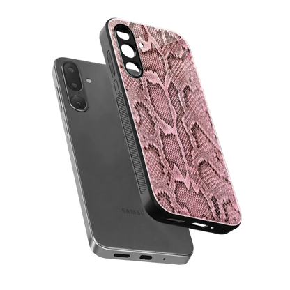 Blush Snake sleek samsung galaxy m36 5g cover with tempered glass back and TPU edges