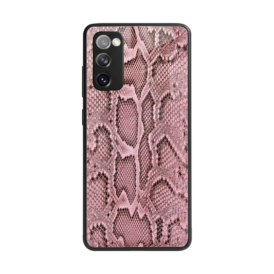 Blush Snake back phone cover | glass case for samsung galaxy s20 fe