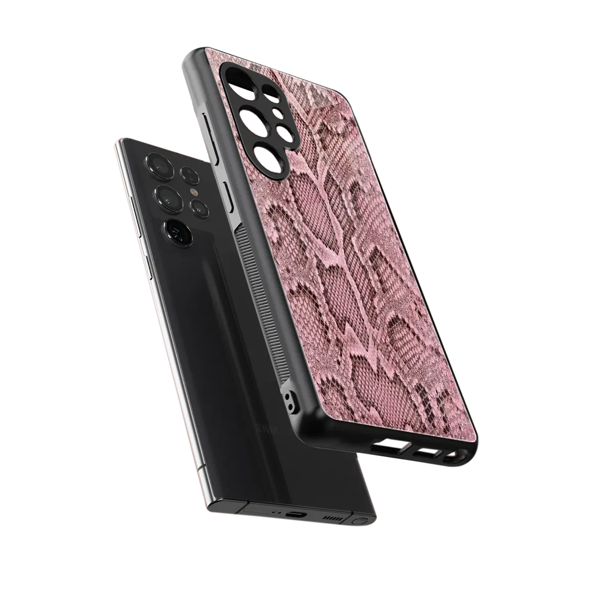 Blush Snake sleek samsung galaxy s25 ultra cover with tempered glass back and TPU edges