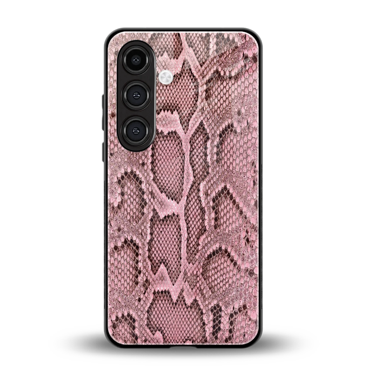 Blush Snake back phone cover | glass case for samsung galaxy s25 plus