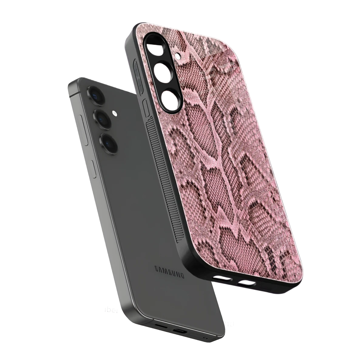 Blush Snake sleek samsung galaxy s24 cover with tempered glass back and TPU edges