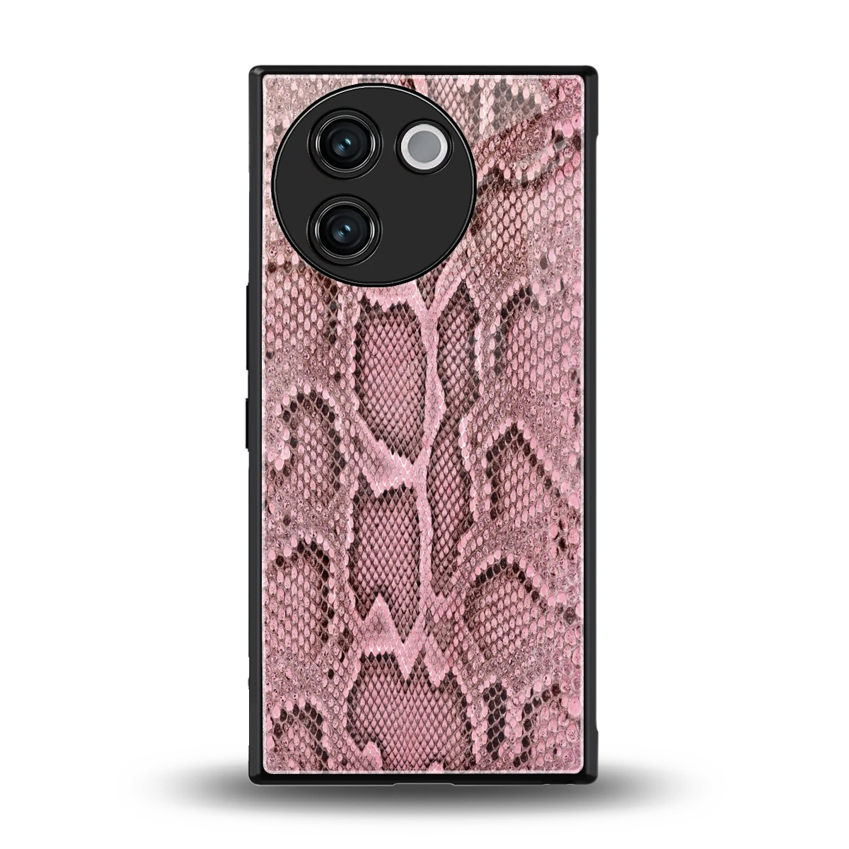 Blush Snake back phone cover | glass case for vivo v30e