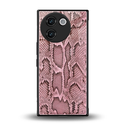 Blush Snake back phone cover | glass case for vivo v30e