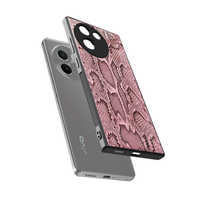 Blush Snake sleek vivo v30e cover with tempered glass back and TPU edges