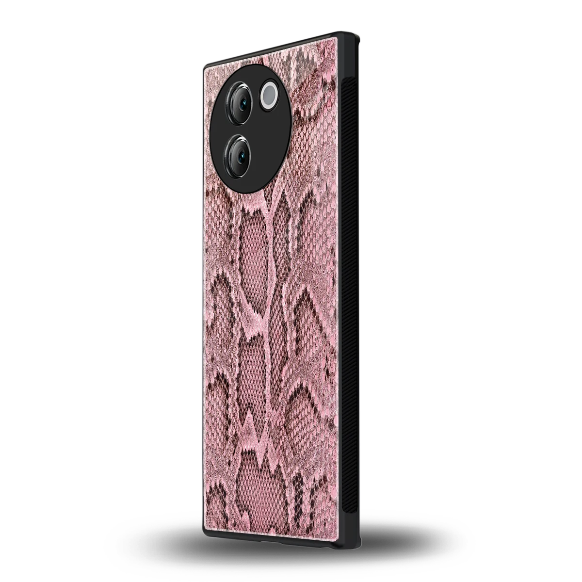 Blush Snake vivo v30e mobile cover | shockproof glass phone case