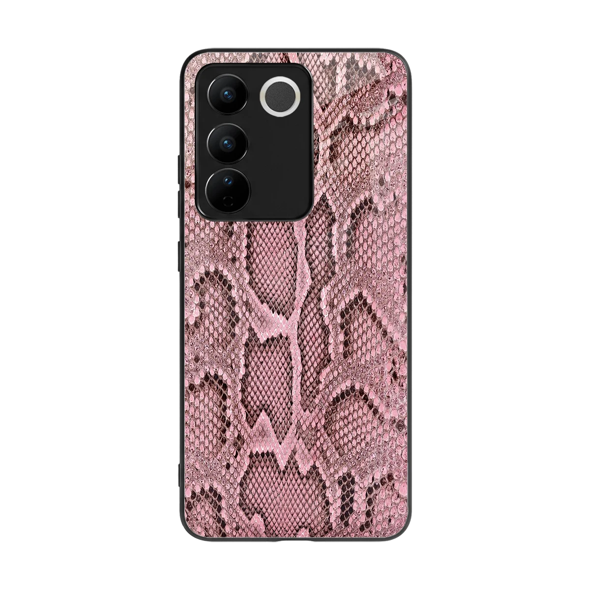Blush Snake back phone cover | glass case for vivo v27 5g