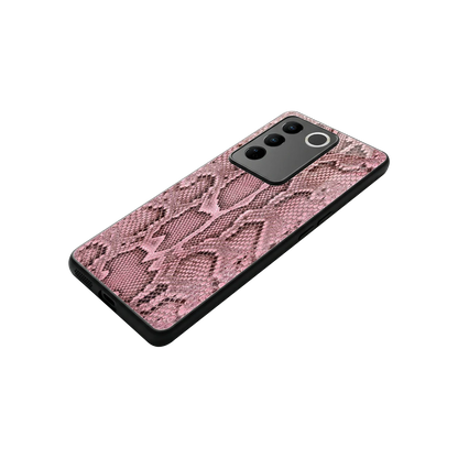 Blush Snake stylish phone case for vivo v27 5g | glossy glass and slim fit
