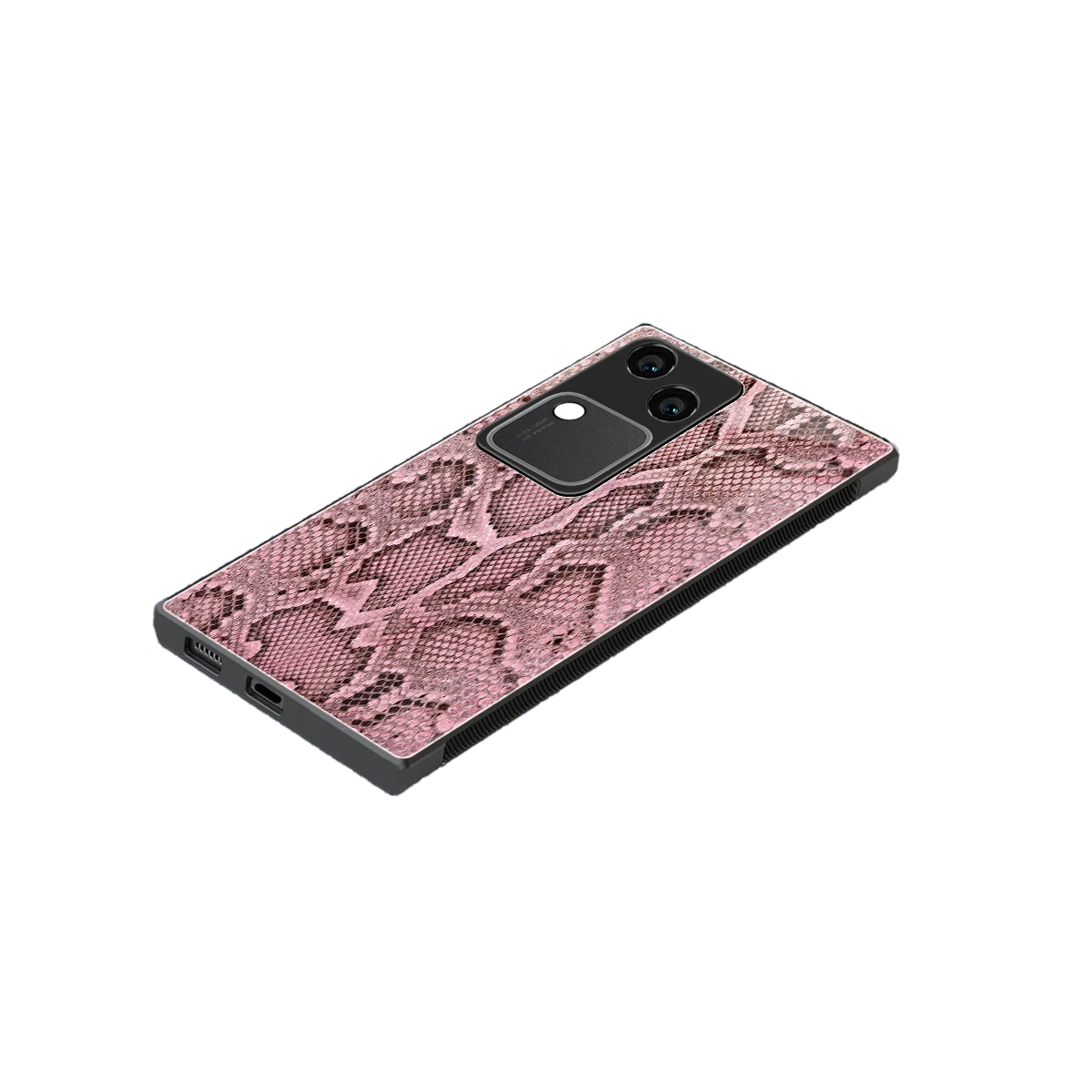 Blush Snake stylish phone case for vivo v30 | glossy glass and slim fit