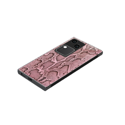 Blush Snake stylish phone case for vivo v30 | glossy glass and slim fit