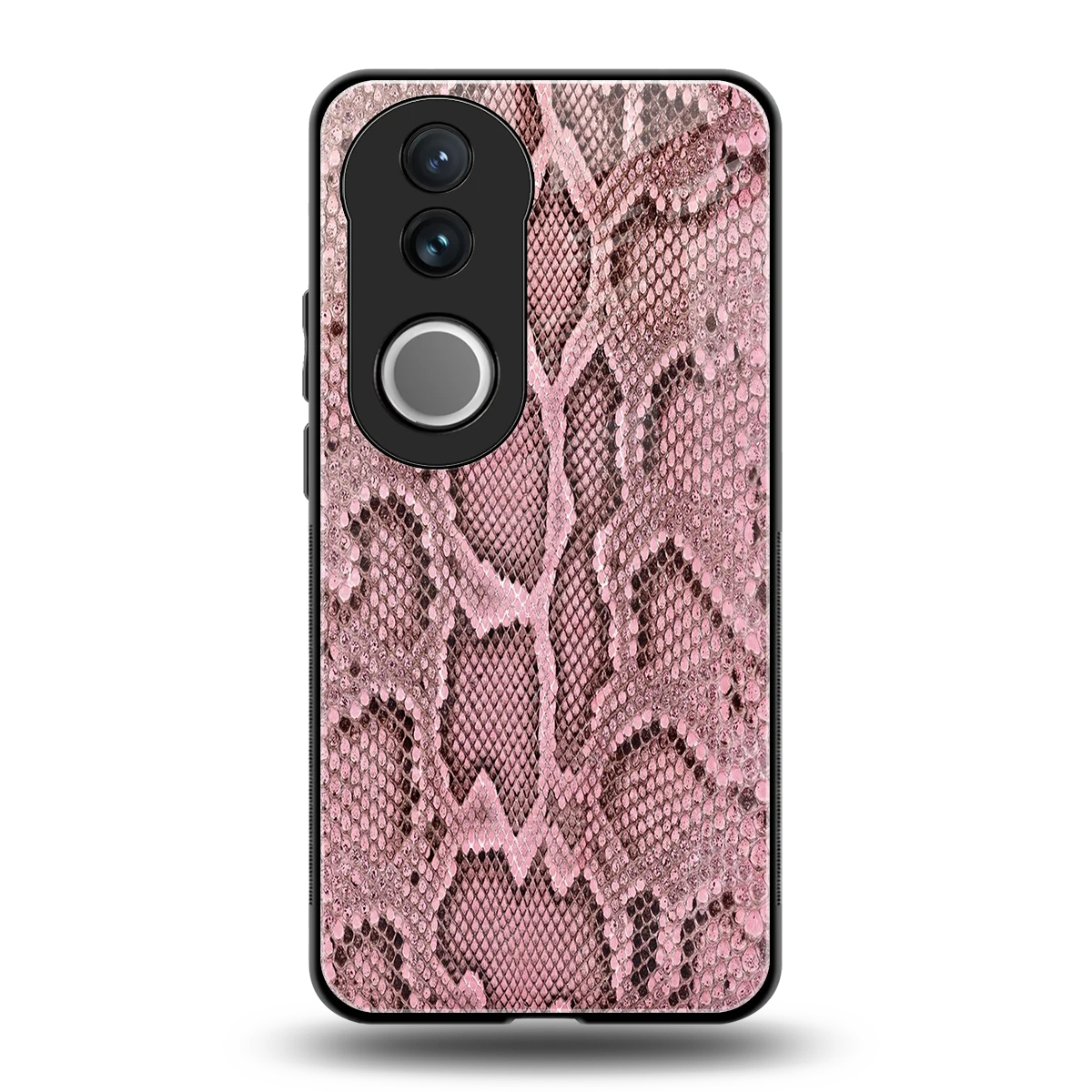 Blush Snake back phone cover | glass case for vivo v50