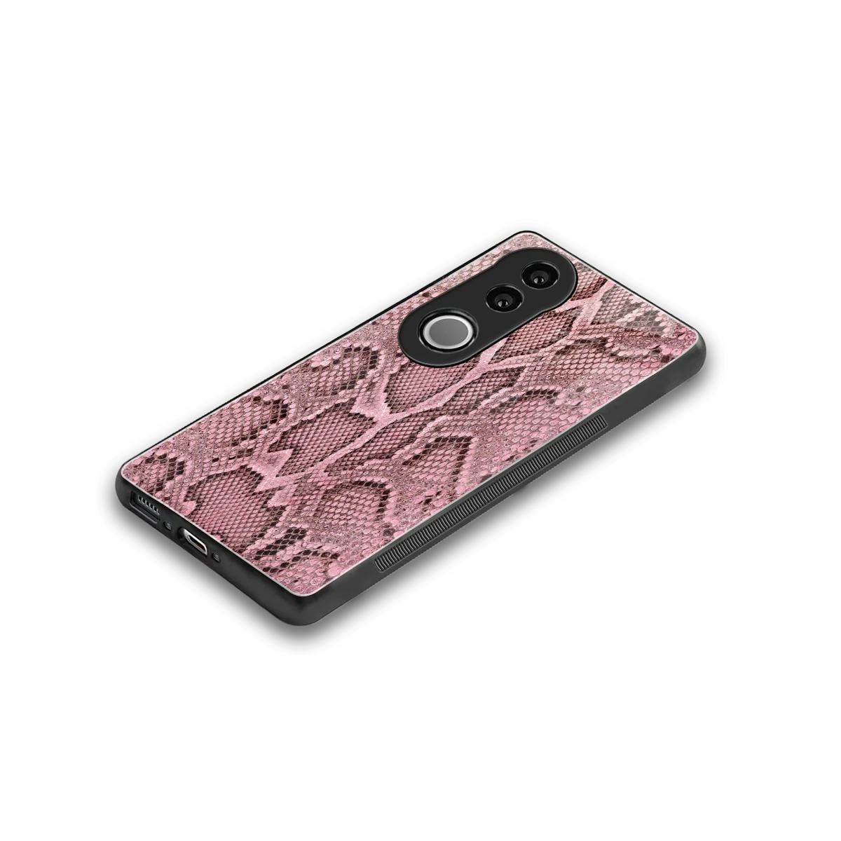 Blush Snake stylish phone case for vivo v50 | glossy glass and slim fit