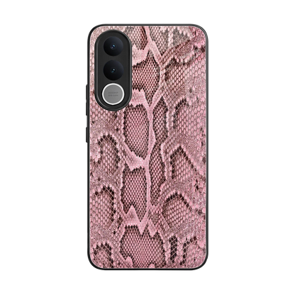Blush Snake back phone cover | glass case for vivo v70 fe