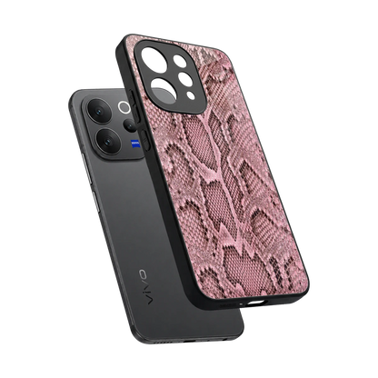 Blush Snake sleek vivo v70 elite cover with tempered glass back and TPU edges