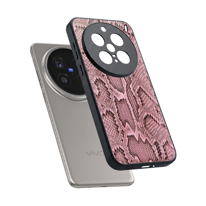 Blush Snake sleek vivo x200 pro cover with tempered glass back and TPU edges