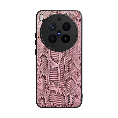 Blush Snake back phone cover | glass case for vivo x300 pro