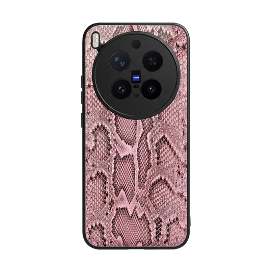 Blush Snake back phone cover | glass case for vivo x300 pro
