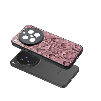 Blush Snake sleek vivo x300 pro cover with tempered glass back and TPU edges
