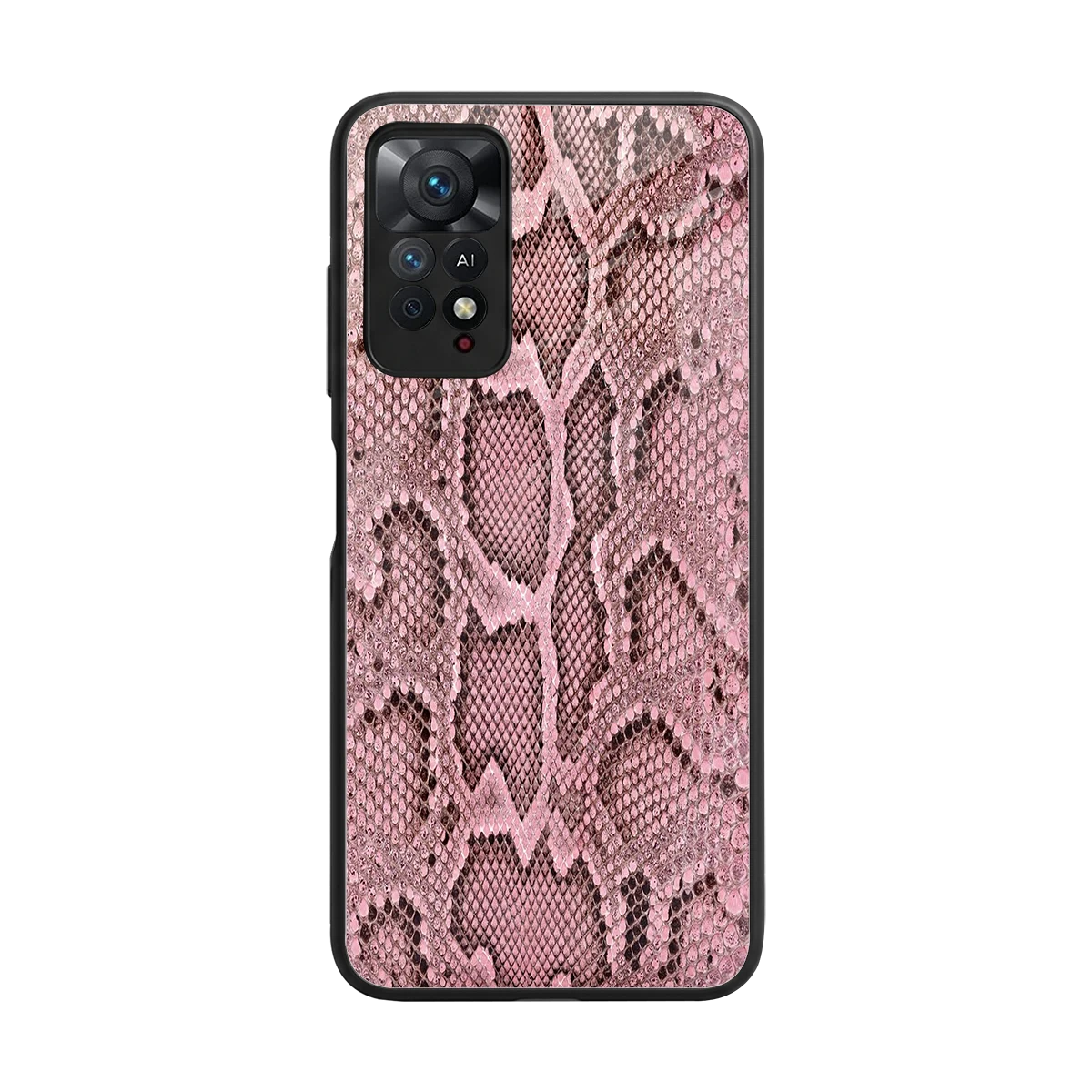 Blush Snake back phone cover | glass case for redmi note 11 pro