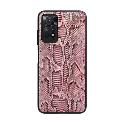 Blush Snake back phone cover | glass case for redmi note 11 pro