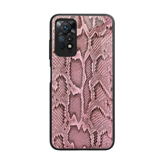 Blush Snake back phone cover | glass case for redmi note 11 pro