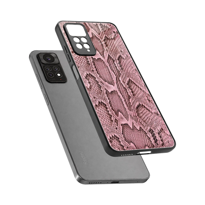Blush Snake sleek redmi note 11 pro cover with tempered glass back and TPU edges