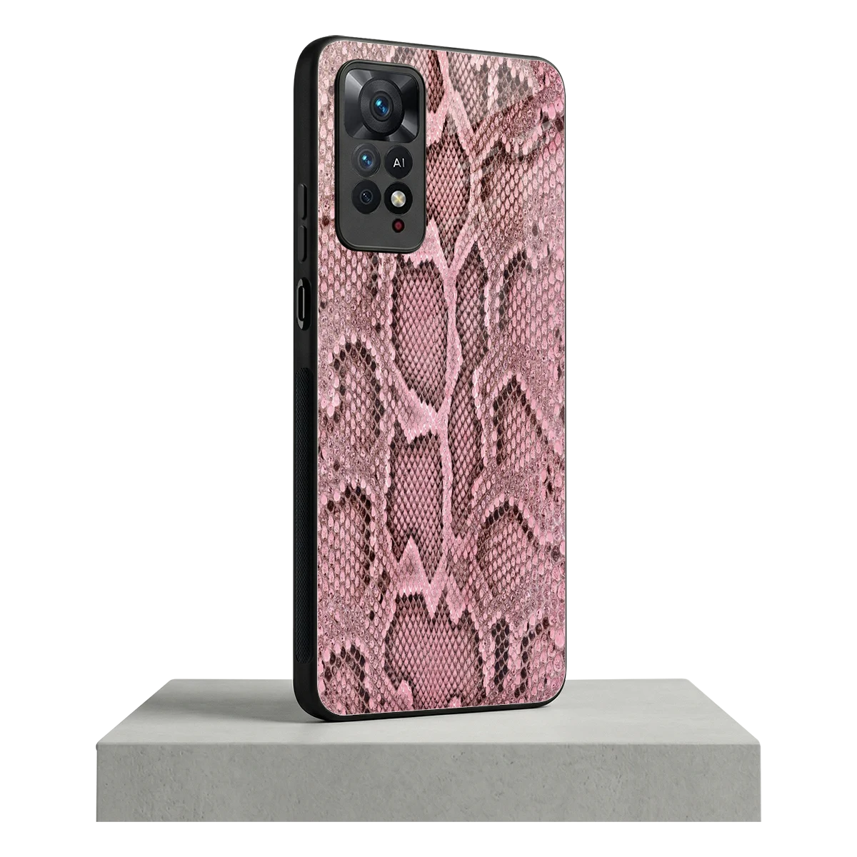Blush Snake redmi note 11 pro mobile cover | shockproof glass phone case