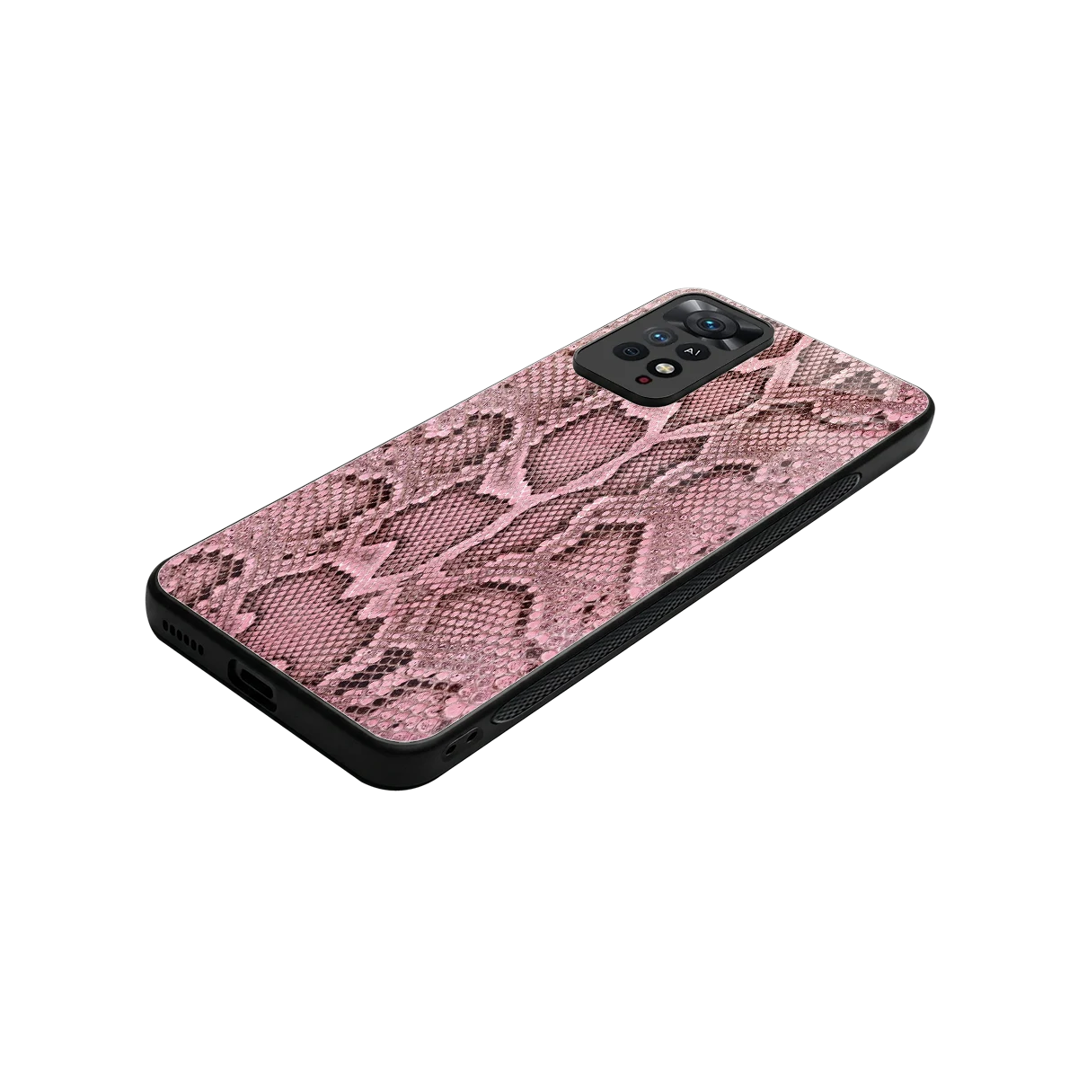 Blush Snake stylish phone case for redmi note 11 pro | glossy glass and slim fit