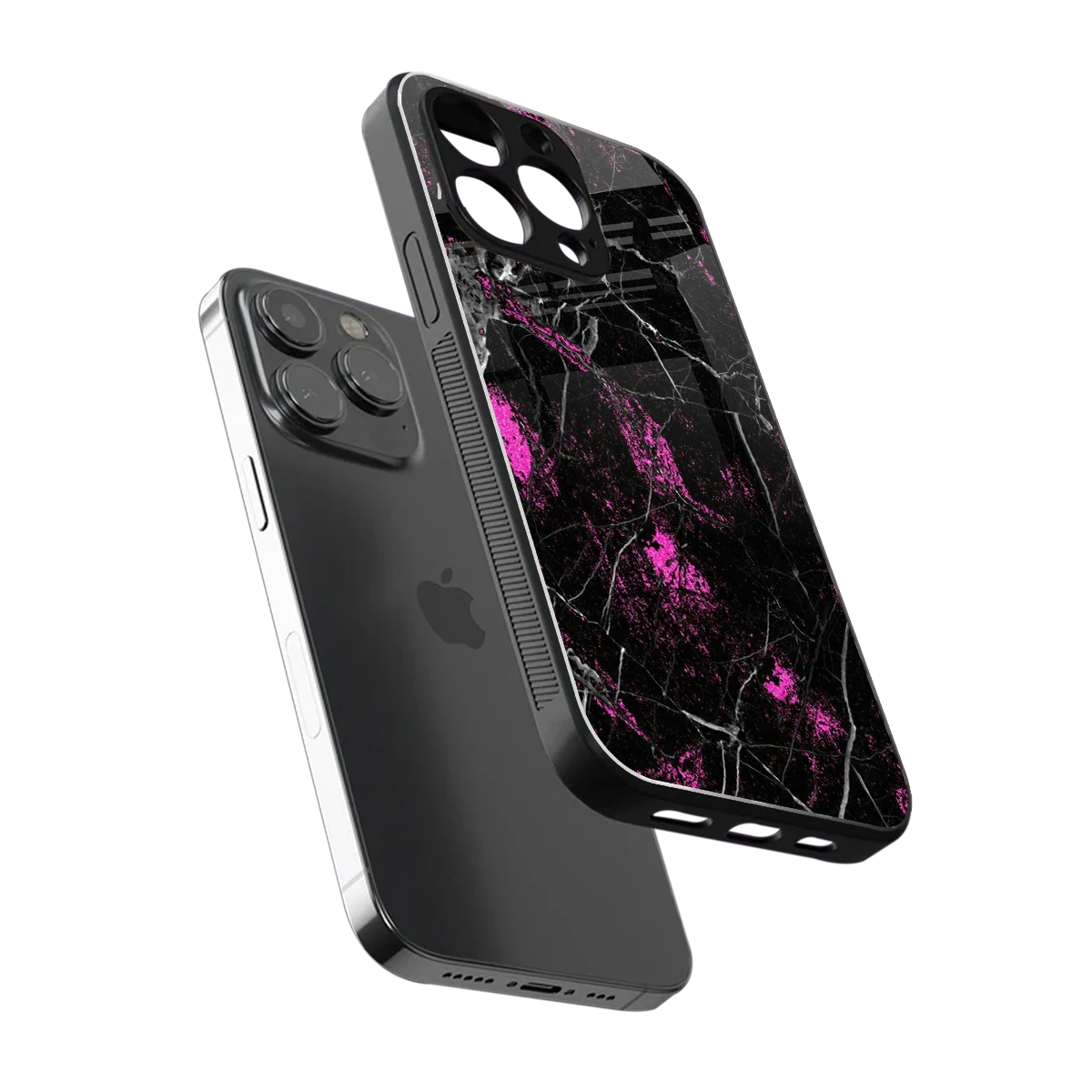 Blushstone sleek iphone 13 pro cover with tempered glass back and TPU edges