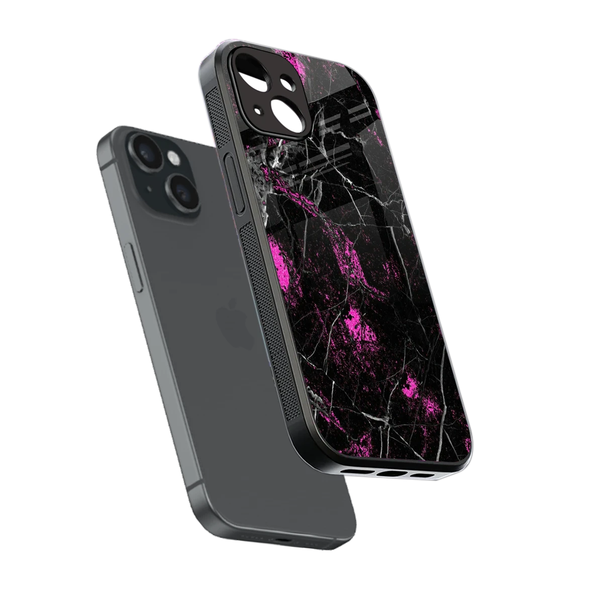 Blushstone sleek iphone 13 cover with tempered glass back and TPU edges