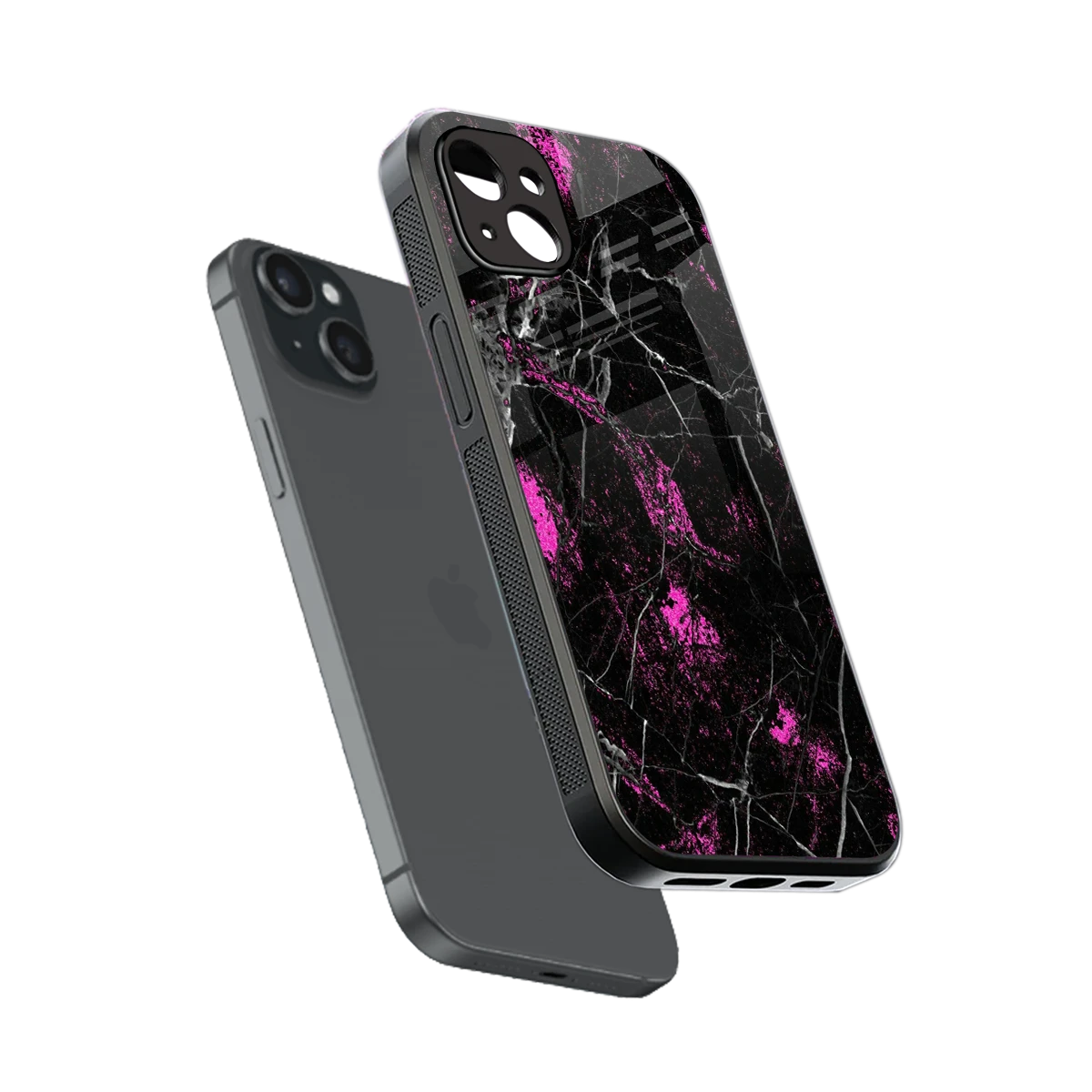 Blushstone sleek iphone 15 plus cover with tempered glass back and TPU edges