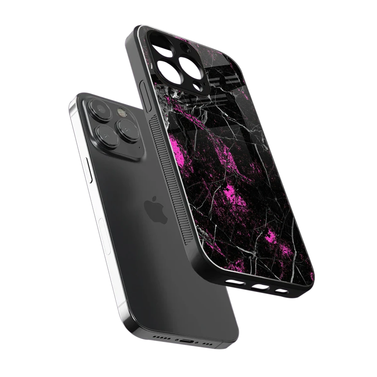 Blushstone sleek iphone 15 pro max cover with tempered glass back and TPU edges