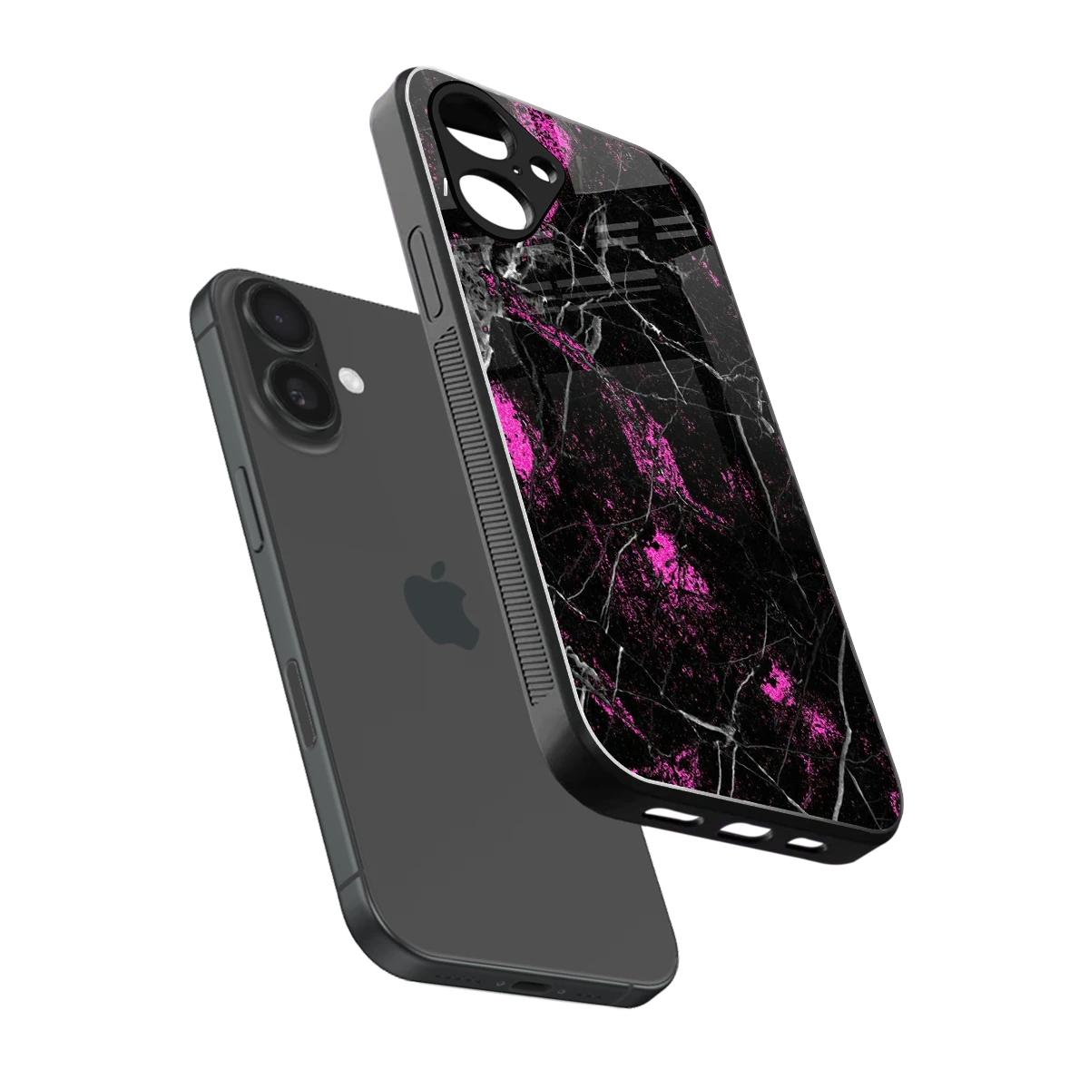 Blushstone sleek iPhone 16 cover with tempered glass back and TPU edges